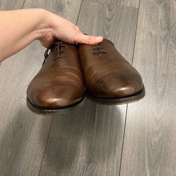 Ermenegildo Zegna Brown Leather Oxford Size 11 - Picture 5 of 16